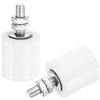 QUARKZMAN 2Pz Rullo Guida in Nylon per Cancello Scorrevole da 1,7 Bianco | con Gruppo di Supporto, Guidatore Universale per Cancello Scorrevole con Cuscinetti a Sfera Sigillati per Porta Scorrevole