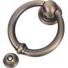 CRAFTHROU Battente Porta Ingresso Rotondo Moderno in Lega di Zinco Coffee | Design Semplice e Classico, Finitura Liscia Curva Elegante, per Porte Metalliche e Lignee