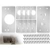 KAPSING 8 pezzi kit di riparazione cerniere, set di riparazione cerniere, 4 coppie di piastre di riparazione cerniere in acciaio inox per porte di armadietti