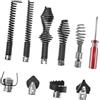 ZGUZMCMK 10 Pezzi Testina per Sturatubi Professionale Drenaggio Scarico Molla Metallo Adatta a Tubazioni Manutenzione Domestica14cm