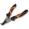 KENDO Pinza per anelli elastici - Pinza per anelli di sicurezza per anelli esterni - ganasce angolate a 90° - lunghezza: 180 mm - pinza per seeger con impugnatura ergonomica Soft Touch a 2 componenti