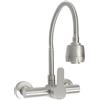Repomanda Rubinetto in acciaio inox,Montaggio a parete cucina girevole a 360°,Miscelatore monocomando, cucina
