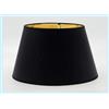 Paolo Rossi paralume prime modello impero in tessuto cinzato nero con interno oro specchio - produzione propria, Made in Italy (nero interno oro, diametro cm 50)