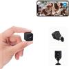 AOBOCAM Mini fotocamera, 4K HD, Wi-Fi, telecamera di sorveglianza per interni, Wi-Fi, trasmissione in diretta, app per micro camera, per interni, con batteria, piccola telecamera di sicurezza compatta