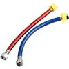 babominimer 2 pezzi 1/2 pollice 1 metro flessibile in acciaio inox ondulato acqua calore tubo connettore per acqua calda e fredda con materiale di grado 304 e