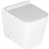 Inbagno Copriwater sedile WC con chiusura Ammortizzata e Sgancio rapido, in Termoindurente bianco, serie Malaga