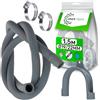 ONIX TECH Universale Tubo Scarico Lavatrice e Lavastoviglie 1,5 m Ø 19/22 mm | Staffa a U per Tubo Scarico con 2 pezzi di Fascette Metalliche Ø20/32 mm - Garanzia di 5 Anni - ONIX TECH