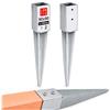 Lun Fix Supporto per Pali in Legno 90x90 mm, 750mm, Spessore 1,8mm, Zincato, 2 Pz | A Caldo, Fissaggio Pali Recinzione, Staffe Giardino, Battipalo, Recinzione In Legno, Fissaggio Pali
