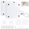 WaxYxaW 2 Pezzi Farm Porte Automatiche Senza Foratura, Bianco | per porta fino a 20 kg, con cavo di trazione 1000 g, chiusura porta automatica, per porte interne e ufficio