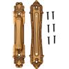 Generic Maniglie scorrevoli per porte scorrevoli, maniglia rustica per porta scorrevole, grande design a doppio lato per cancelli, garage, capannoni, mobili, materiale in lega di alluminio con finitura in