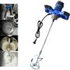Jupitor Miscelatore Professionale, Miscelatore per Malta, 2600W Miscelatore Cemento, Miscelatore Camion Betoniera, Miscelatore per Colla, 6 Vlocità, Agitatore M14 da 120 x 590mm, per Miscelazione di Vernice