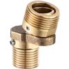 FABULETTA Adattatore per rubinetto doccia in ottone compatibile con tubi doccia standard e prese a muro che utilizzano filettature NPT da 1/2 pollici e 3/4 di pollice