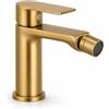 Topolenashop Rubinetto Bidet Monocomando in Ottone Oro Satinato - Miscelatore Bagno per Acqua Calda e Fredda con Aeratore Orientabile Anticalcare, Design Moderno Finitura Oro Opaco | 94018