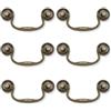 Yitexin 6 maniglie per cassetti in bronzo anticato con viti, 10 cm, maniglie per cassetti, in lega di zinco, stile vintage, per armadi, armadi, mobili (6 pezzi)
