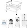 VEVOR Piedistallo per Lavatrice Asciugatrice Altezza 410 mm Carico max. 318 kg con Vassoio Estraibile Piedini Antiscivolo, Base Universale per Lavatrice Asciugatrice in Acciaio Laminato a Freddo SPCC