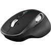 Bnnwa Mouse wireless Bluetooth ricaricabile con 8 pulsanti programmabili - Nero | Mouse ottico ergonomico multi-dispositivo con 5 DPI regolabili per computer portatile, iPad.PC, mani di medie e grandi