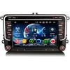 GONFEN 7 pollici Android 16 Autoradio GPS Navigatore per VW Passat B6 Polo 6R Golf 5 Golf 6 T5 Tiguan Caddy Seat Skoda Bluetooth CarPlay Android Auto WiFi 4G DSP DAB+ RDS CD DVD Canbus SWC 8-Core 4GB+64GB