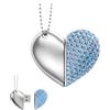 ELLENNE CHIAVETTA USB COLLANA CUORE AZZURRO PENDRIVE MEMORIA 32GB A12 | MEMORIA USB 2.0 CON CIONDOLO A FORMA DI CUORE CON BRILLANTI AZZURRI, TAGLI DA 16G 32GB 64GB A SCELTA