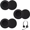 FinalCool 6 Pezzi 50mm Cuscinetti di Ricambio Compatibili con Cuffie Sennheiser, Cuscinetti Auricolari di Ricambio in Schiuma Traspirante Per Pc 2 Chat/Pc 3 Chat/Pc 5 Chat/Pc 7 USB/Pc 8 USB (Nero)