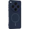 GIOPUEY Cover per Oppo Find X8 PRO, Magnetica Custodia Compatibile con MagSafe, Morbido TPU Silicone Custodia, Resistente all'Usura - Navyblue