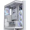 ASUS ROG CRONOX GR801 CURVE TG ARGB WHT, Case EATX Bianco, Vetro Temperato | Schermo LCD da 9,2, per Schede Grafiche fino a 420mm e Radiatiori fino a 360mm, 4 Ventole ROG Eurux GR120 ARGB Preinstallate
