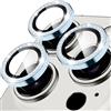 Oelrstfe Pellicola Fotocamera per iPhone 16 Pro/16 Pro Max,Posteriore Obiettivo Protezione Vetro Temperato,HD Trasparente Lente Schermo,Durezza 9H Anti-graffio Ultra Resistente Glitter Camera,Blu