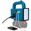 TANIASHOP Inverter Batteria Portatile Convertitore 18-21V a 220V 120W 2 USB e USB-C con Display di Tensione Ricarica Rapida con Luce LED Convertitore Portatile per Utensili e Outdoor
