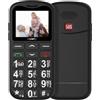 Bravonetix Telefono Cellulare per Anziani, Dual SIM, Tasti Grandi, Nero | Telefoni Cellulari per anziani senza abbonamento, tasto SOS, display 1,77, radio FM, torcia, volume alto, facile da usare