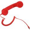PureBowlic Cornetta USB-C retrò per iPhone, con cavo a spirale, microfono altoparlante integrato e fattore di forma telefonica senza tempo (giallo (rosso (tipo C)