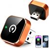 SkyPanda 2026, accessorio per auto, adattatore wireless Carplay, adattatore wireless CarPlay Android, 2 in 1, Mini Plug & Play, Bluetooth 5.3, WiFi 6 (metallo arancione)