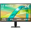 LG Monitor 24U411B-B 61 cm FHD 144Hz IPS Desktop Display, Nero | sRGB 99%, HDR10, 1ms MBR 5ms GtG, AMD FreeSync, Regolazione inclinazione, HDMI, D-Sub