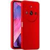 HULLIN Custodia per Telefono in Silicone Colorato, Adatta per Realme 11 Pro/Realme 11 Pro+ / Realme 11 ProPlus (6.7) - Rosso Cina