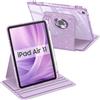 FINTIE Cover per iPad Air 11 M4/M3/M2 (2026-2024)/iPad Air 5a&4a Gen 10,9 | con Portapenne - Custodia Girevole 360 Gradi Rotante con Retro Trasparente, Taro Viola