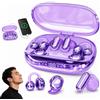 Orxiery Auricolari wireless Bluetooth 3 in 1 con custodia ricaricabile Power Bank intercambiabile, auricolari in-ear e sleep con app EQ, display LED, cuffie a bassa latenza per sport e viaggi (viola)