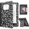 MoKo Custodia per 7/6,8 Libro Digitale 2024/2021, Quaderno Nero | per e-lettore, Custodia Sottile in PU, Auto Sonno/Sveglia, Non Compatibile con Kobo Aura 2/Remarkable