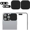 XIHIRCD 4Pz Copertura Privacy Fotocamera per iPhone 14/15/16 Pro/Pro Max | 2Pz Posteriore & 2Pz Anteriore Blocco Fotocamera Slide On/Off per Riconoscimento Facciale Sicurezza & Privacy, Nero