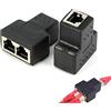 BOBITALK 2 splitter LAN da 1 a 2, splitter RJ45, accoppiamento RJ45 da 1 a 2 contemporaneamente, splitter LAN, splitter LAN, prolunga di rete Ethernet, adattatore per cavo Ethernet CAT 5/6/7/8