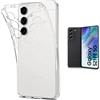 N NEWTOP Custodia Compatibile con Samsung Galaxy S21 FE, Morbido TPU CLEAR Silicone Anti Graffio Trasparente Slim Sottile Flessibile Case Posteriore Proteggi Vetro (Solo Cover)