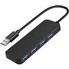 Xingdianfu Hub USB 3.0, 4 porte hub USB, splitter USB mini USB per desktop, laptop, Xbox, Flash Drive, HDD, console, stampante, PC