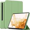 MGUEIAO Cover Compatibile con Samsung Galaxy Tab S7 11, Custodia in Pelle PU Ultrasottile con Supporto Trifold, Retro in TPU Morbido, Antiurto - Matcha Green