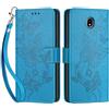 SIENIANLINE Cover per Samsung Galaxy J5 2017 custodia portafoglio Blu | 3 scomparti carte, 1 tasca banconote, Chiusura magnetica, Supporto, Pelle PU flip cover per Samsung J5 2017