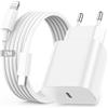 BSTOEM Caricatore per IPhone,Caricabatterie USB C Rapido Alimentatore Presa With 2M USB C- Lightning Spina Per IPhone 14/13/12/11/Pro/Pro Max/XS/XR/X/SE/iPad/Adattatore Caricabatteria Veloce