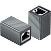 zoerbufan 2 Pezzi Accoppiatore RJ45 10Gbps, Connettore Ethernet Femmina a Femmina per Cat8, Cat7, Cat6, Cat5e, Cat5, Connettore Ethernet Adattatore LAN Estensore di Rete