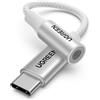 UGREEN Adattatore USB C a Jack 3.5mm Chip DAC per Cuffie Tipo C | Compatibile con iPhone 17 Pro Max Air Galaxy S25 Ultra MacBook Pro 2024 iPad Pixel 9 XL (Bianco Argento)