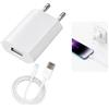 FinalCool 1 Pezzo Caricatore USB 5V 1A, Alimentazione Elettrica, Cavo Dati da 1 Metro, Compatibile con Smartwatch, Cuffie, Orologi Intelligenti, Fotocamere, Tablet, Telefono Cellulare, Bianco