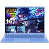 NOTODD PC Portatile Laptop 16 Pollici Notebook Celeron N5095 (fino a 2.9Ghz) | Win 11 Portatile 12+512GB 1TB SSD Espansione丨Supporto 5G WIFI丨Ventola di Raffreddamento丨1920 * 1200 2K Schermo Doppio-Blu