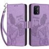 SIENIANLINE Cover per Oppo A54 / A74 5G custodia portafoglio Viola | 3 scomparti carte, 1 tasca banconote, Chiusura magnetica, Supporto, Pelle PU flip cover per Oppo A93 / A93s 5G