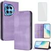OUEAYIEN Cover per OnePlus 12 5G Custodia a Libro con Vetro Temperato Vio | Blocco RFID,Antiurto,Pelle Portafoglio Case,Porta Carte,Supporto Stand,Vintage Flip Custodia per One Plus 12 1+ 1Plus 12 5G