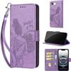 SIENIANLINE Cover per iPhone 17e / iPhone 16e custodia portafoglio Viola | 3 scomparti carte, 1 tasca banconote, Chiusura magnetica, Supporto, Pelle PU flip cover per iPhone 17e / 16e