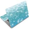 SUPERDANT 3 fogli di adesivo per computer portatile in PVC con motivo ondulato, 38 x 27 cm, riutilizzabile, per notebook da 12, 13, 14, 15, 15,6 pollici, blu